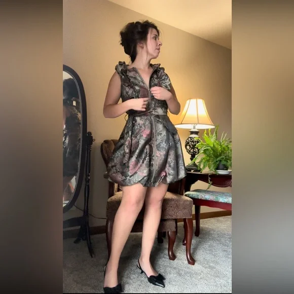 NWT Samuel Dong Jacquard Bubble dress - Picture 2 of 11